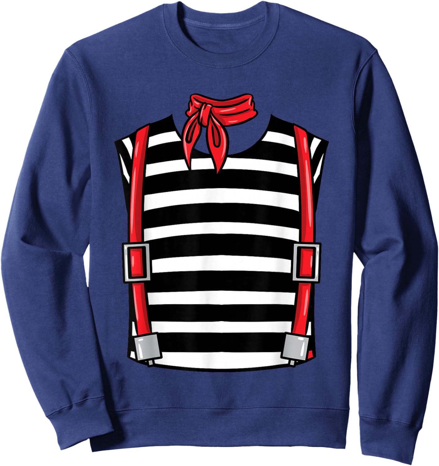 French Mime Costume Halloween Sweatshirt - Sweatshirt | Navy