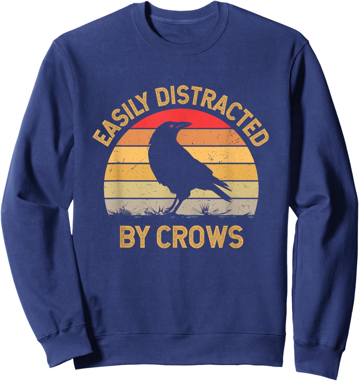 Easily Distracted By Crows Sweatshirt - Sweatshirt | Navy