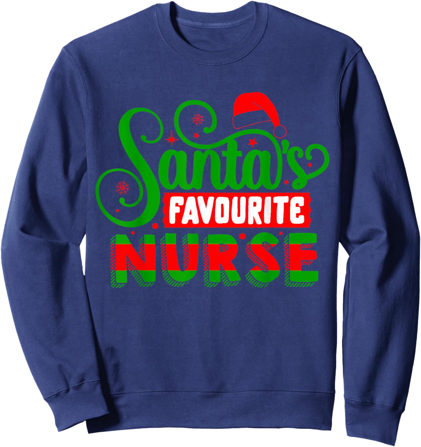 Santas Favourite Nurse | Xmas Christmas Sweatshirt - Sweatshirt | Navy