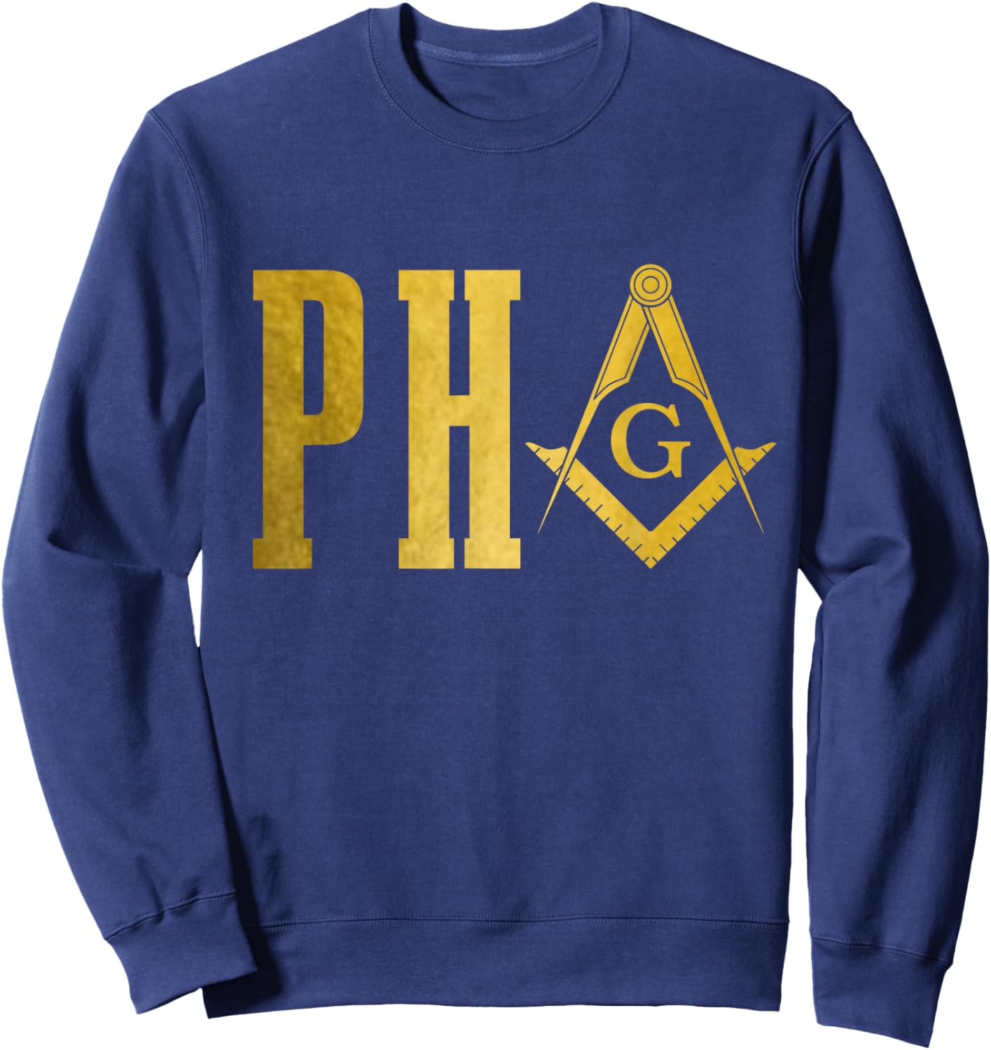 PHA Prince Hall Mason Freemason Masonic Square & Compass Sweatshirt - Sweatshirt | Navy