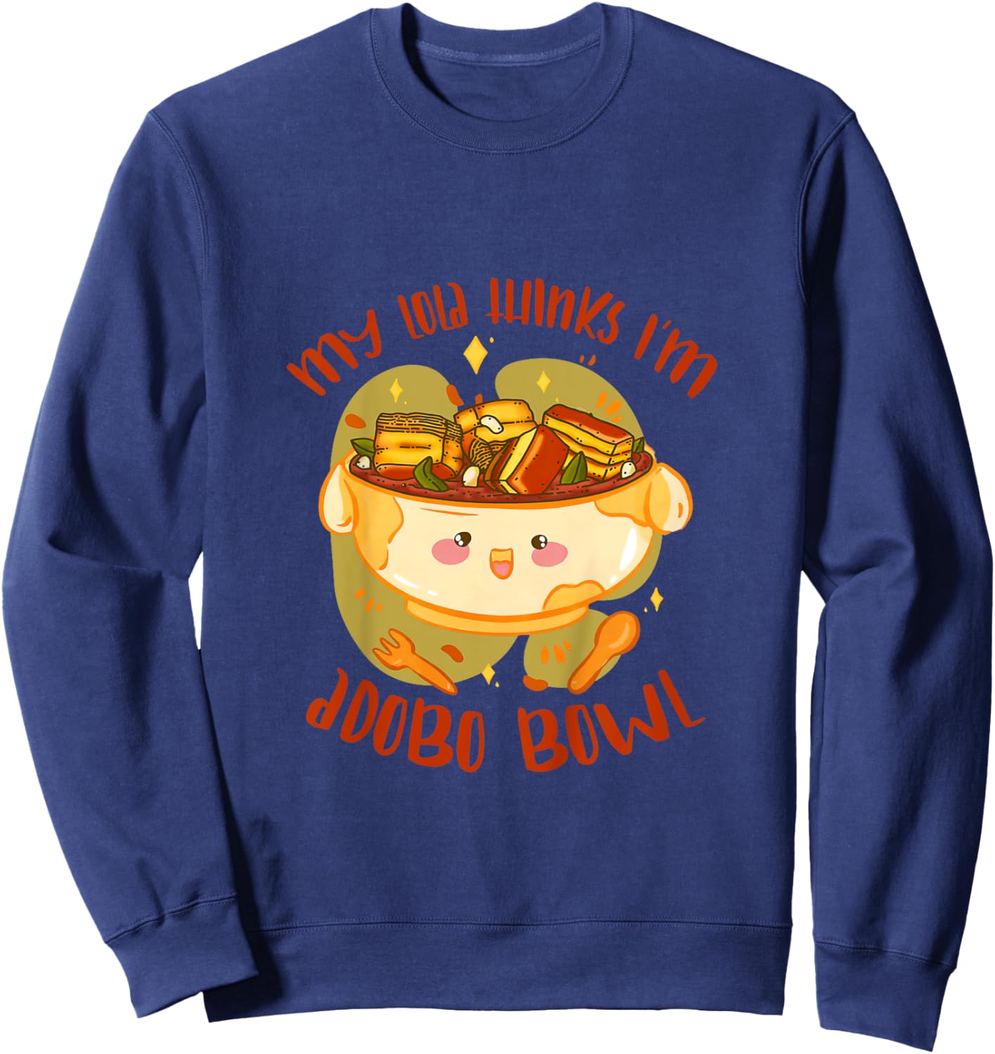 Kids My Lola Thinks I'm Adobo Bowl Filipino Baby Shower Pregnancy Sweatshirt - Sweatshirt | Navy