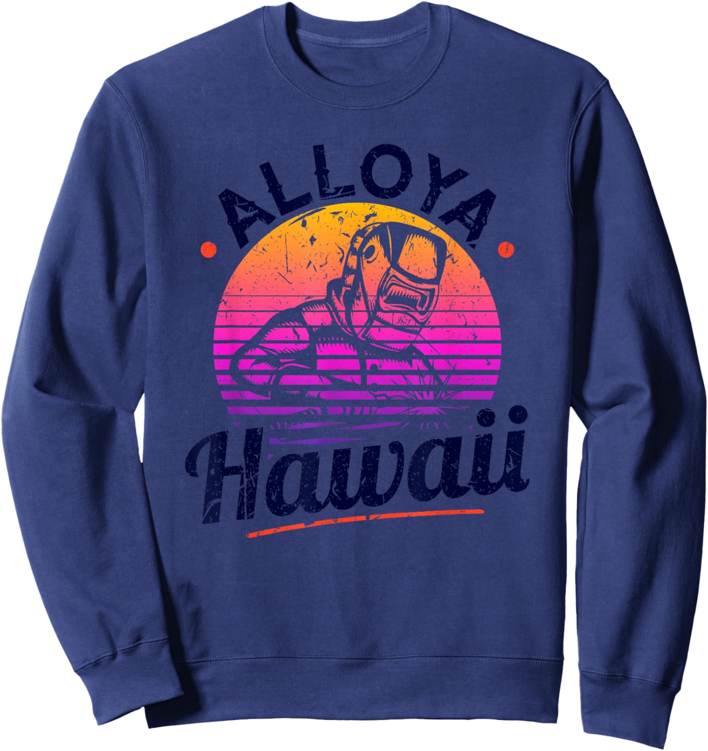 Welding Alloya Hawaii, Funny Welder Vacation Sweatshirt - Sweatshirt | Navy