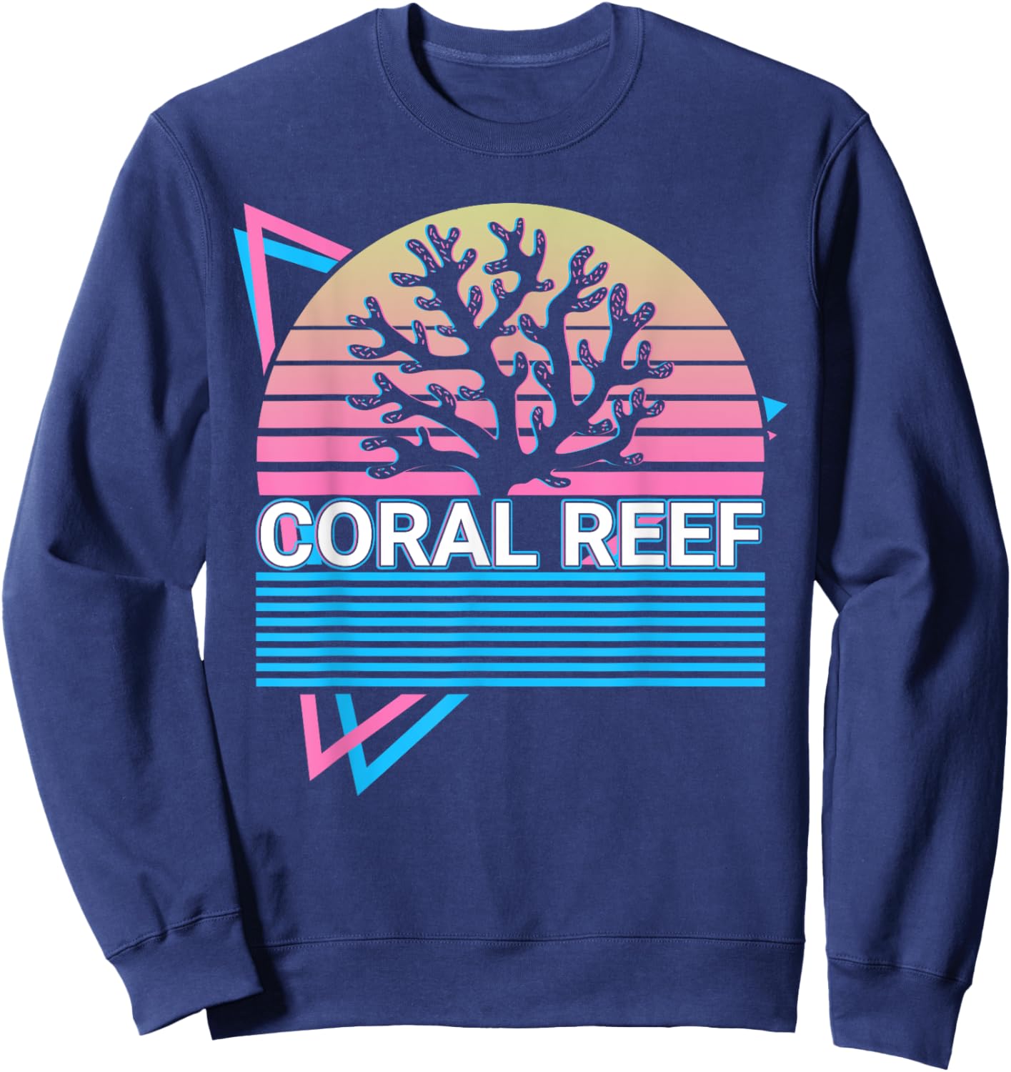 Coral Reef Retro Sweatshirt - Sweatshirt | Navy