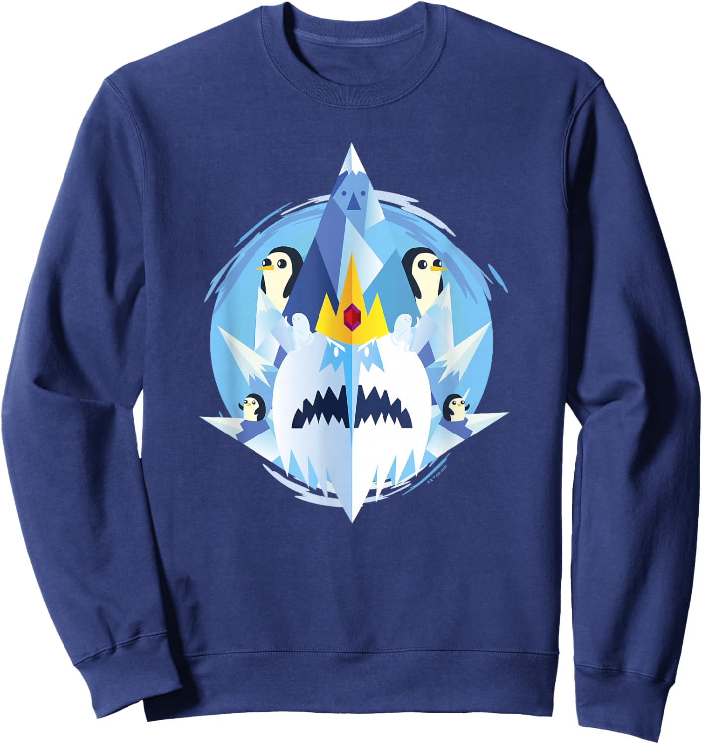 Adventure Time Ice King Big Face Sweatshirt - Sweatshirt | Navy
