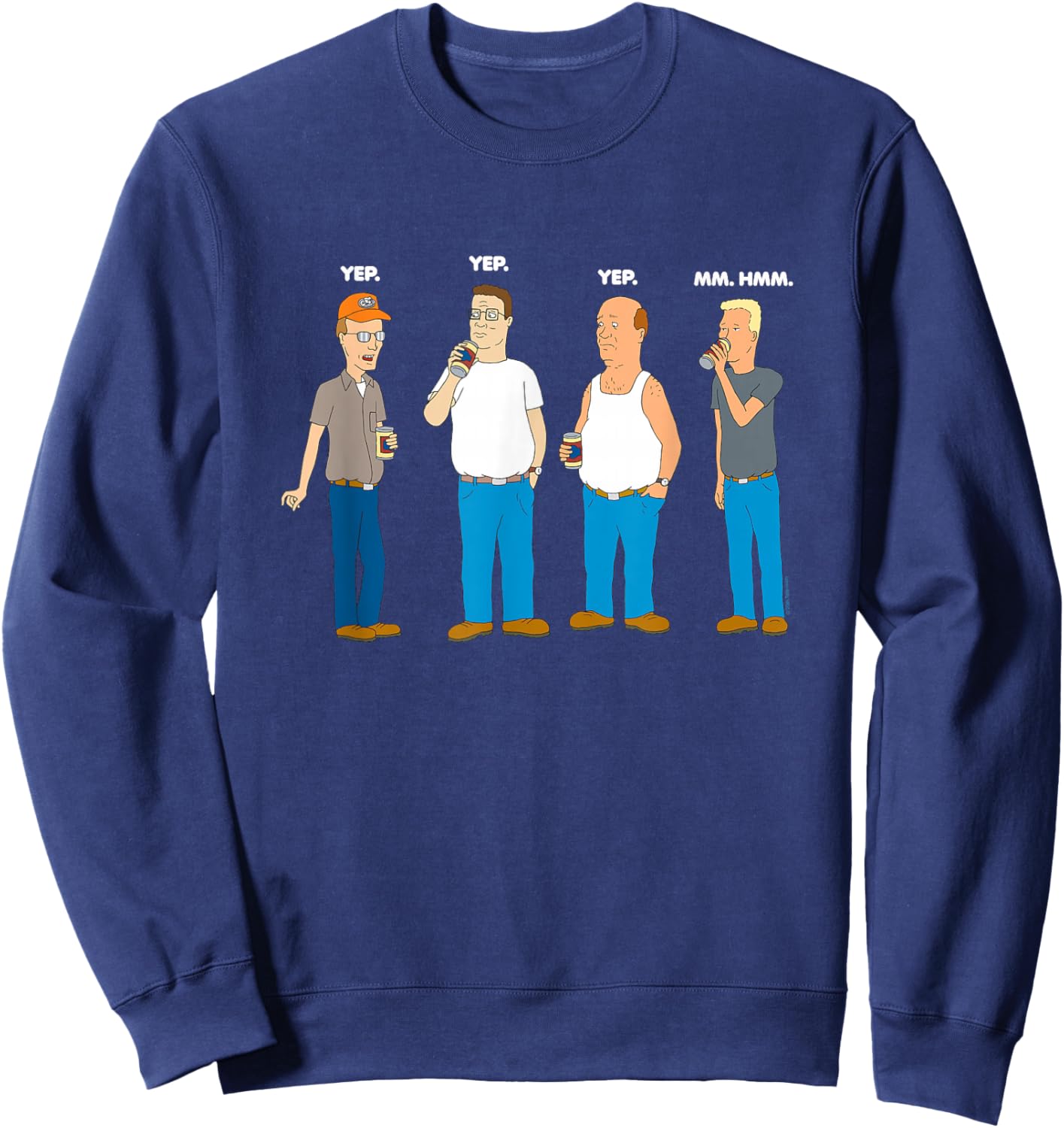 King of The Hill Yep Yep Yep Mm Hmm Sweatshirt - Sweatshirt | Navy