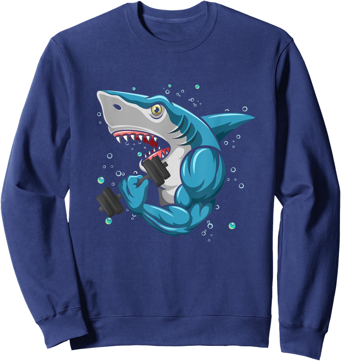 Shark Gym Powerlifting Weightlifting Bodybuilding Sweatshirt - Sweatshirt | Navy