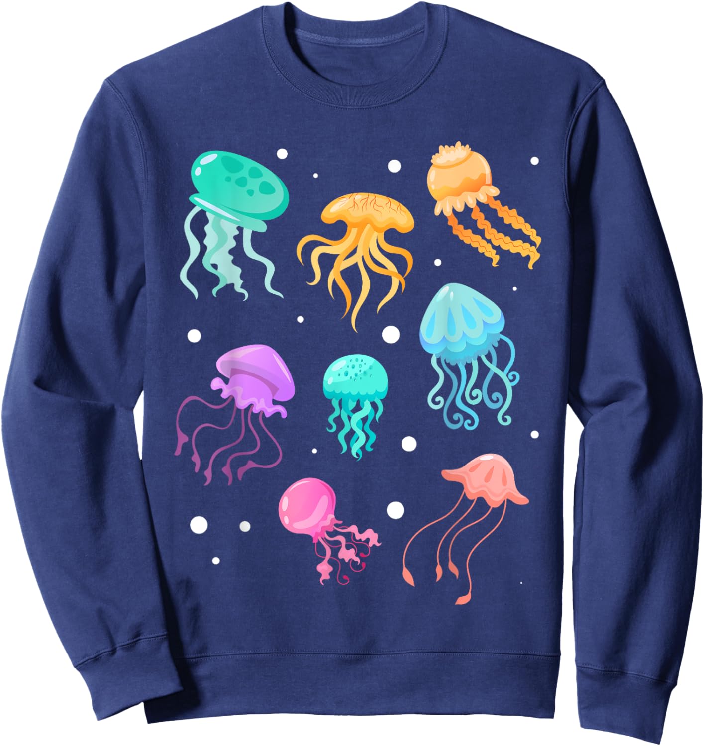 Jellyfishes Swimming Jellyfish Jelly Fish Jellyfishes Sweatshirt - Sweatshirt | Navy