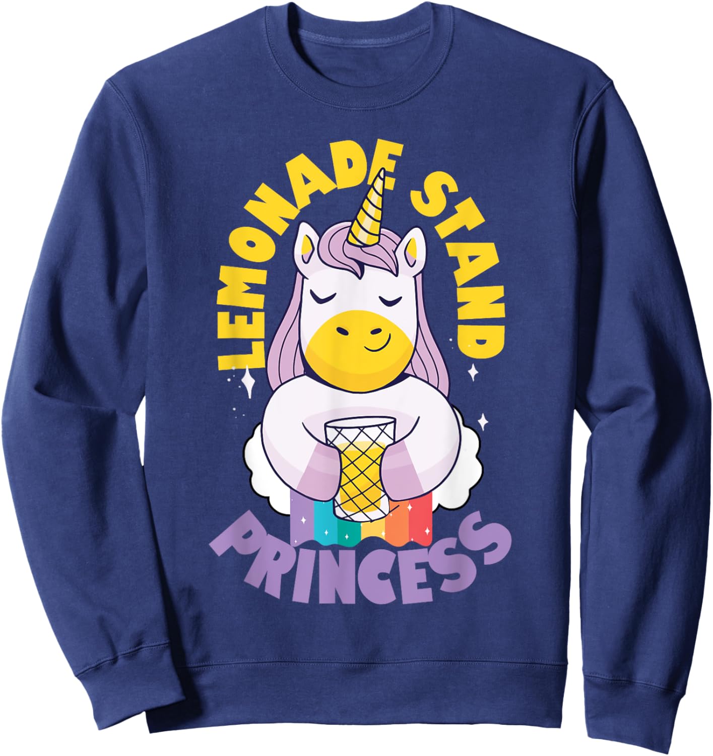Lemonade Stand Princess Entrepreneur Kids - Unicorn Sweatshirt - Sweatshirt | Navy