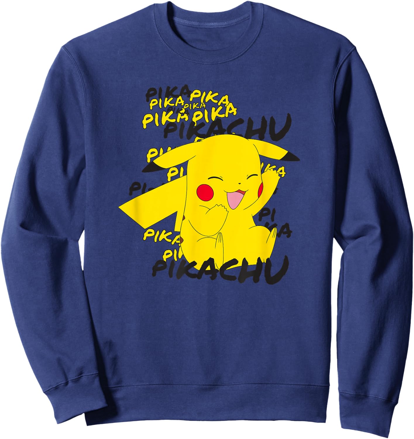 Pokémon Pikachu Cracks A Joke Laughing Small Sweatshirt - Sweatshirt | Navy