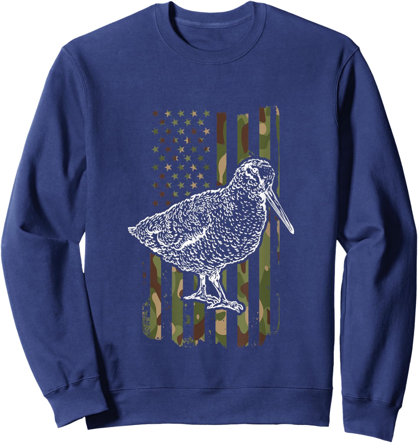 American Woodcock Camo Bogsucker Woodcock Hunting Season Sweatshirt - Sweatshirt | Navy