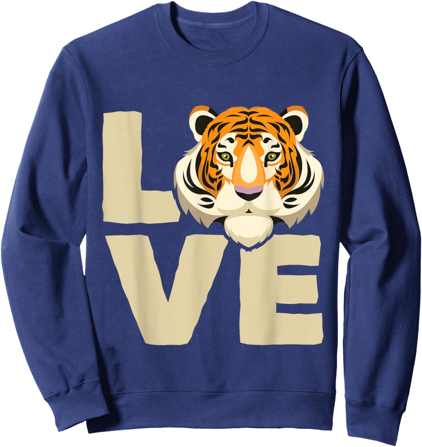 Tiger Nature Lover Safari Wildlife Animal Zookeeper Sweatshirt - Sweatshirt | Navy