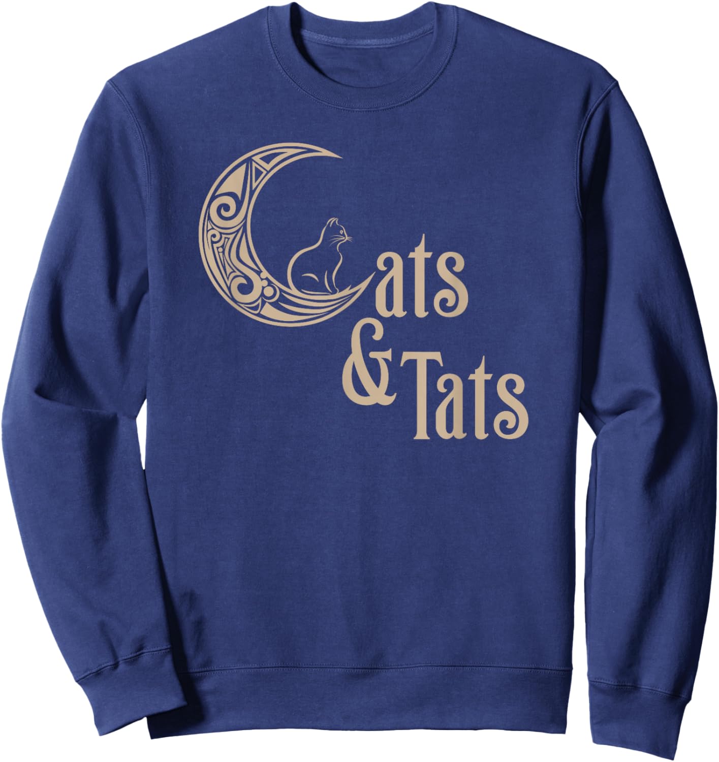 I love Cats and Tattoos Cats and Tats Funny Sweatshirt - Sweatshirt | Navy