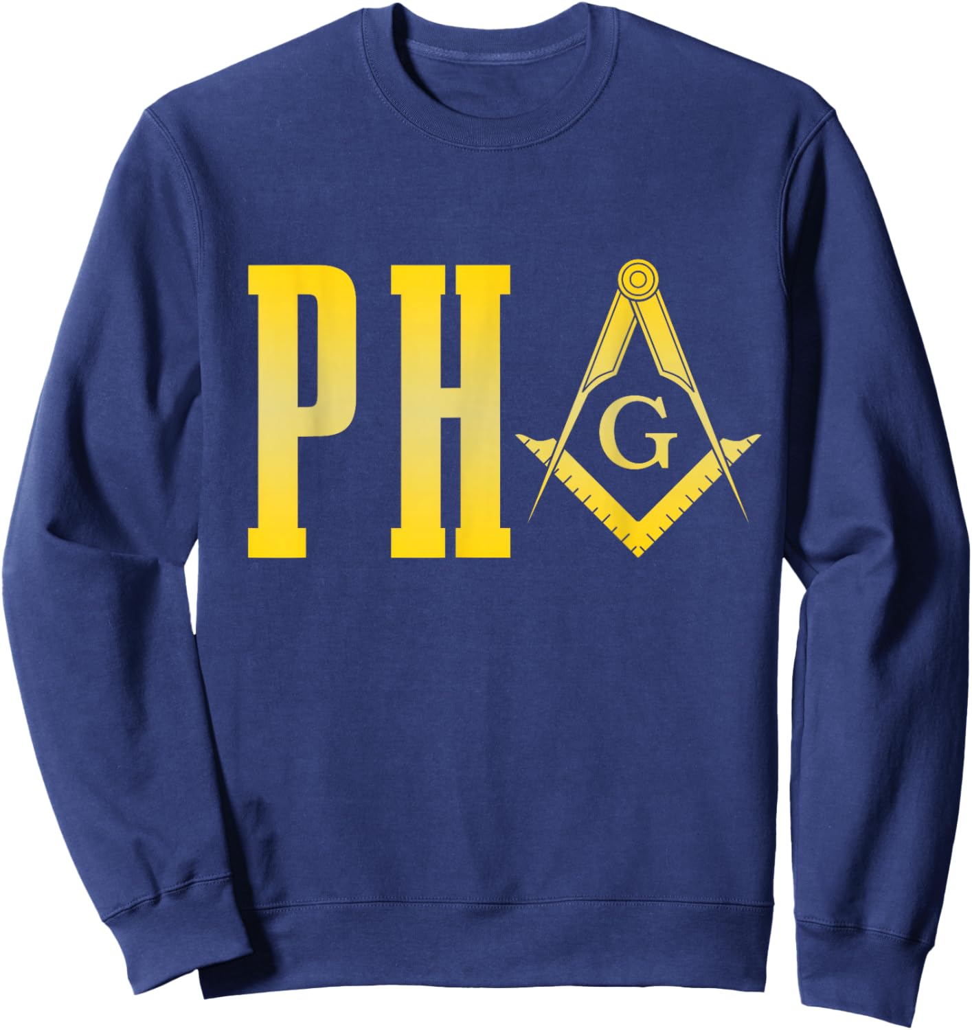 PHA Prince Hall Mason Freemason Masonic Square & Compass Sweatshirt - Sweatshirt | Navy