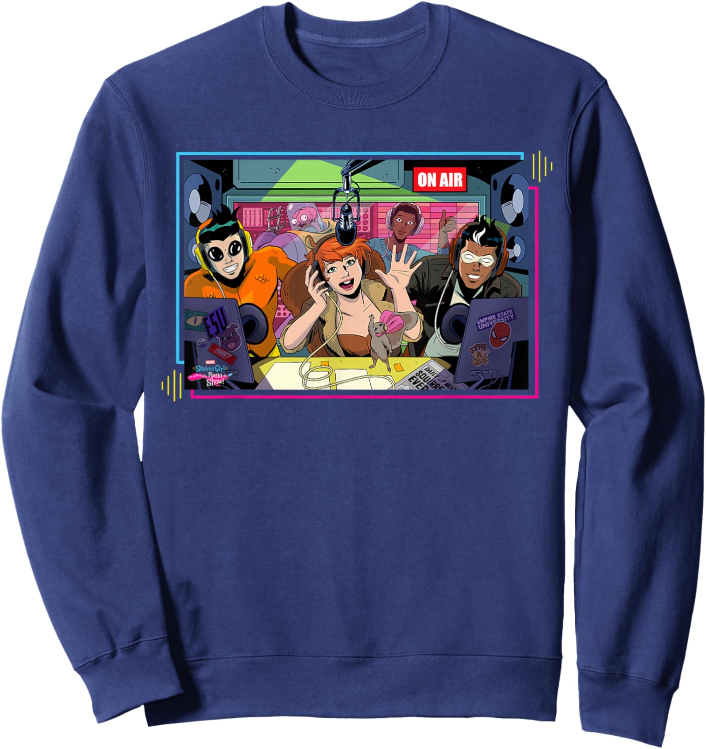 Marvel Squirrel Girl the Unbeatable Radio Show Podcast Team Sweatshirt - Sweatshirt | Navy