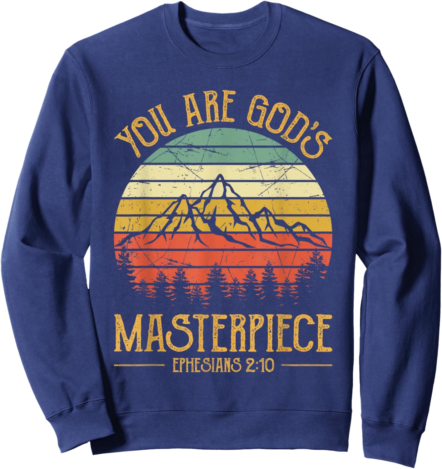 You Are God's Masterpiece Kids Christian Sweatshirt - Sweatshirt | Navy
