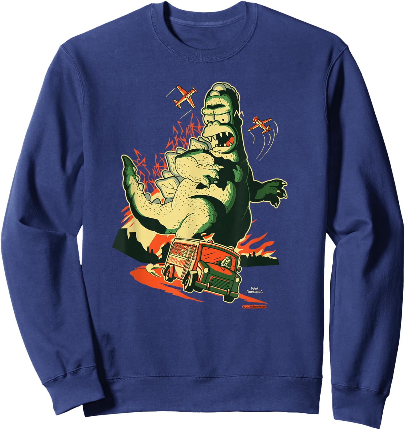 The Simpsons Treehouse of Horror Homerzilla Terror Sweatshirt - Sweatshirt | Navy