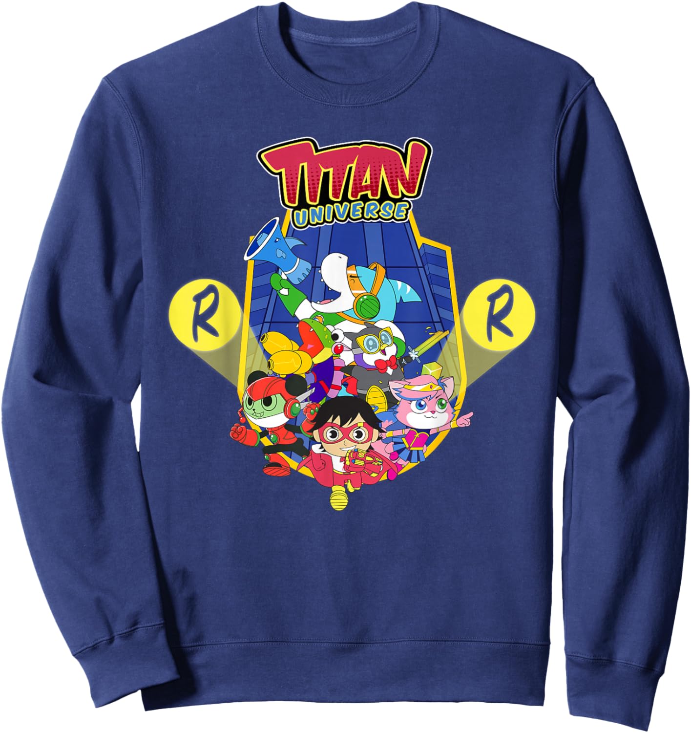 Ryan's World Titan Universe Red Titan and Team Sweatshirt - Sweatshirt | Navy