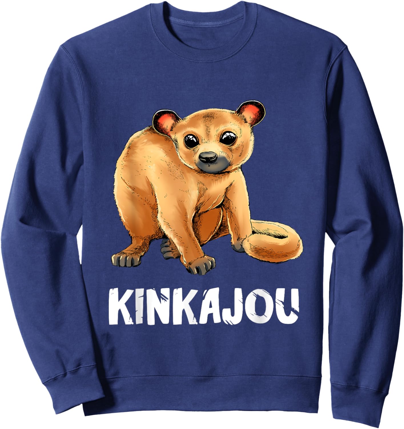 Kinkajou Honey Bear Night Walker Prehensile Animal Sweatshirt - Sweatshirt | Navy
