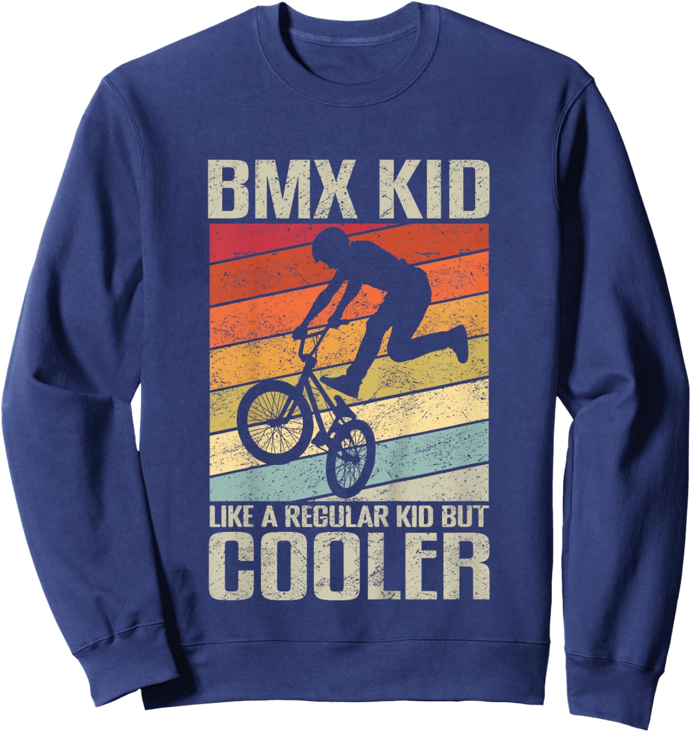 Kids BMX Gift BMX Shirt for Kids & Bikes BMX Stunt Sweatshirt - Sweatshirt | Navy