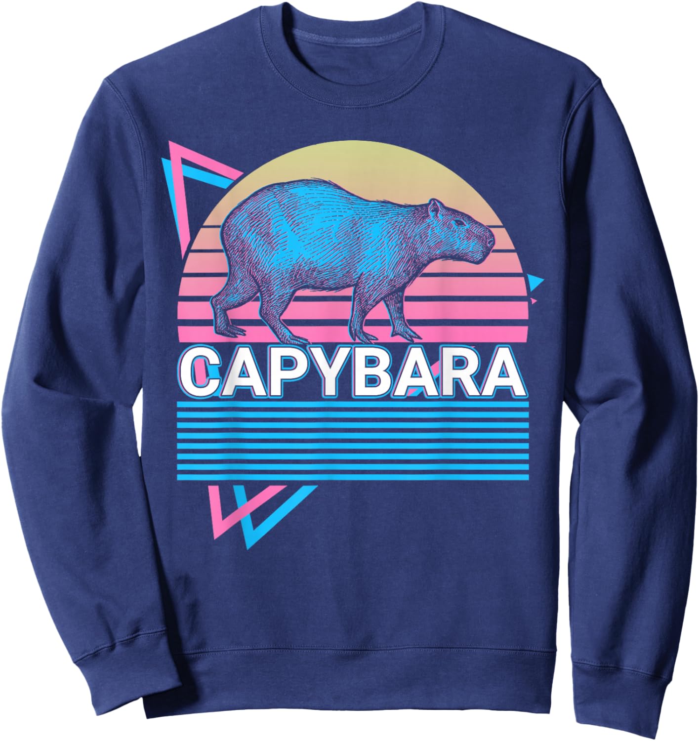 Capybara Retro Sweatshirt - Sweatshirt | Navy