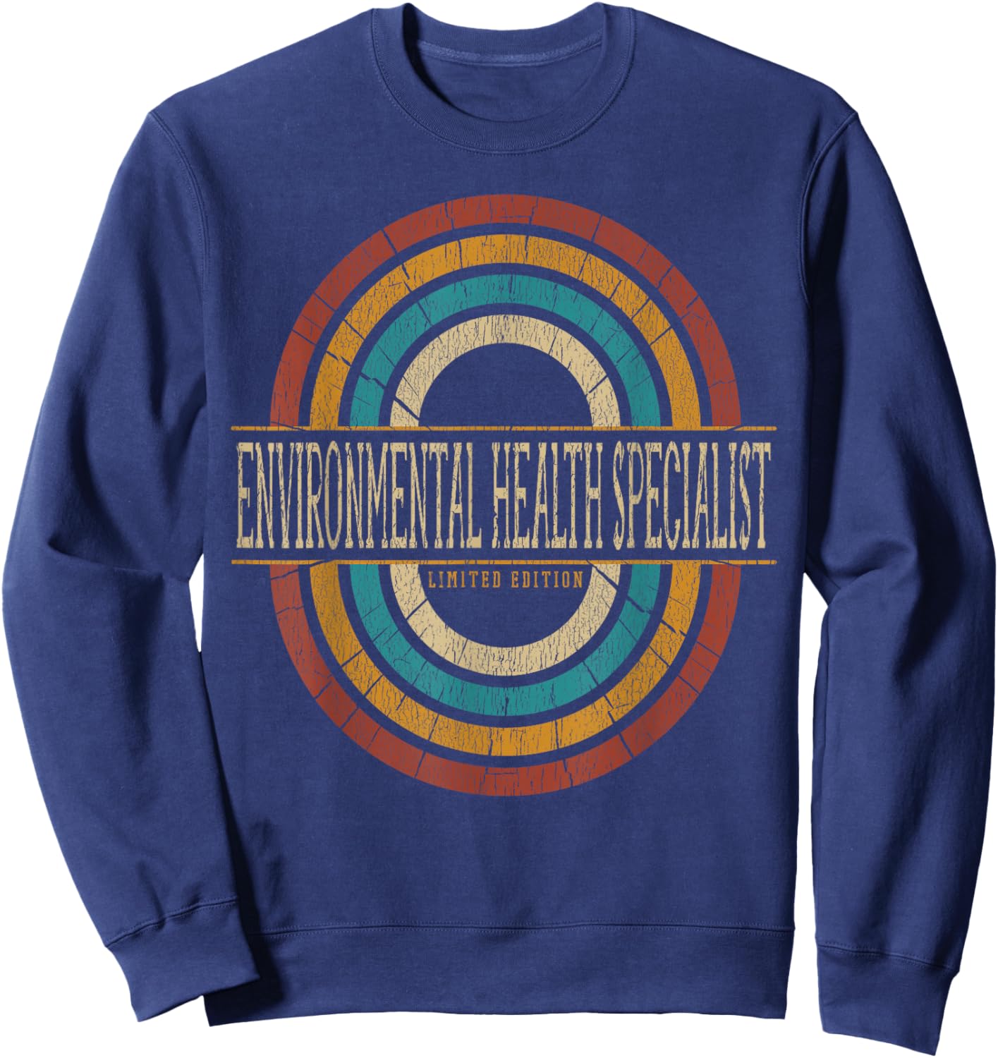 Environmental Health Specialist Vintage Retro Sweatshirt - Sweatshirt | Navy