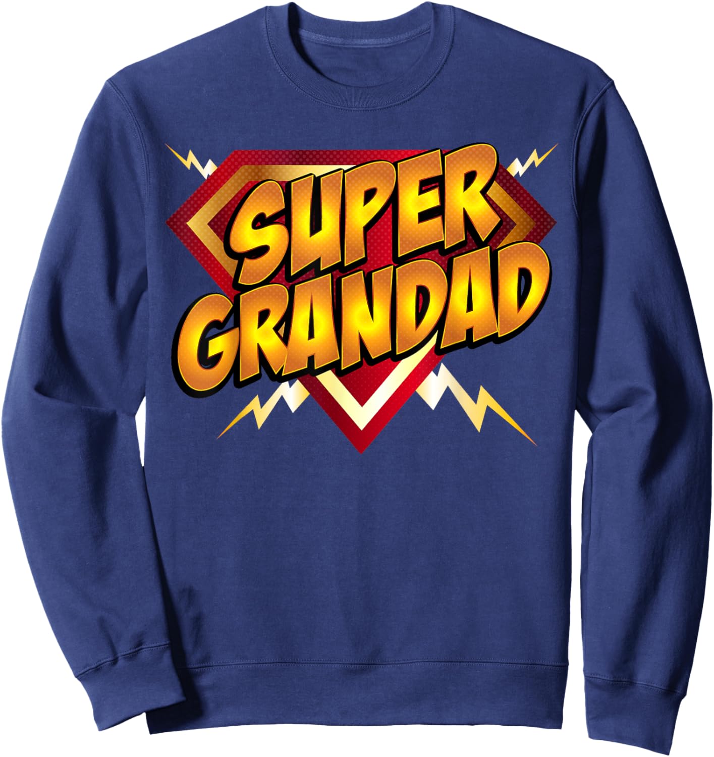 Super Grandad Superhero Grandfather Father's Day Sweatshirt - Sweatshirt | Navy