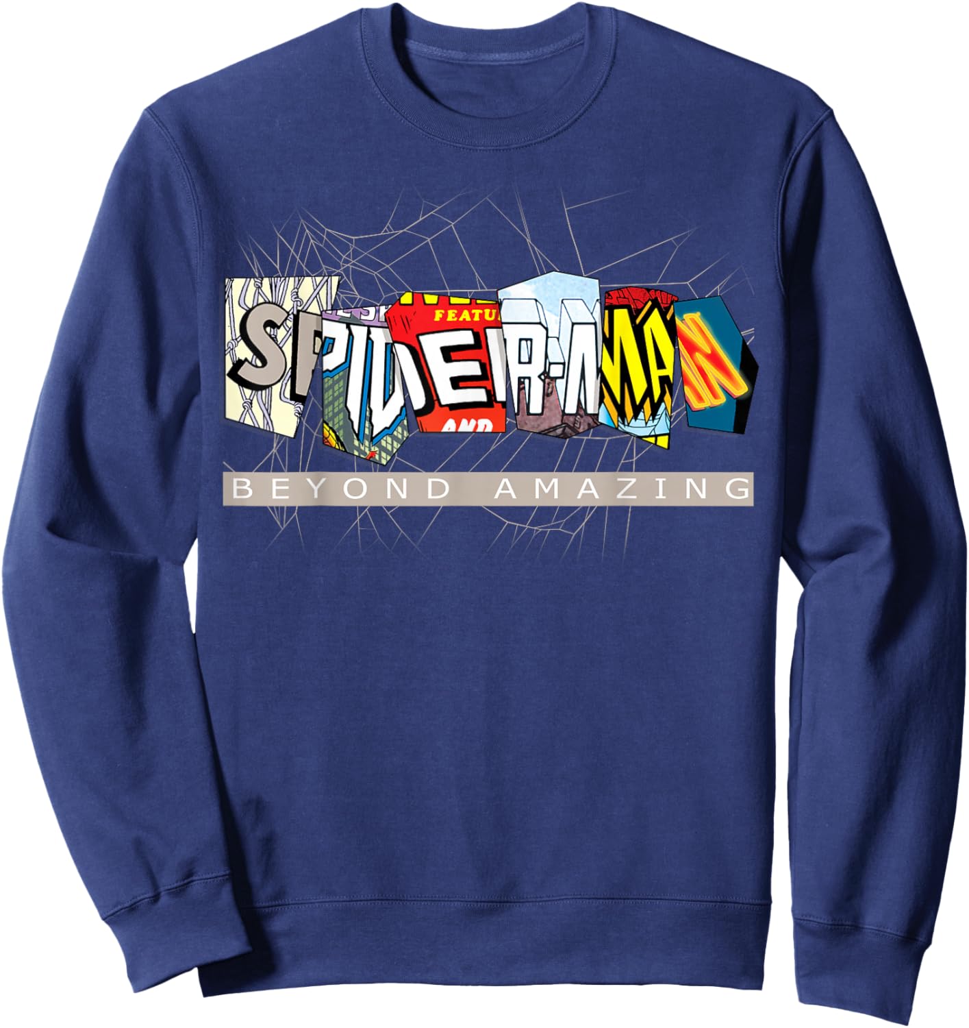 Marvel Spider-Man: Beyond Amazing Multi-Logo Sweatshirt - Sweatshirt | Navy