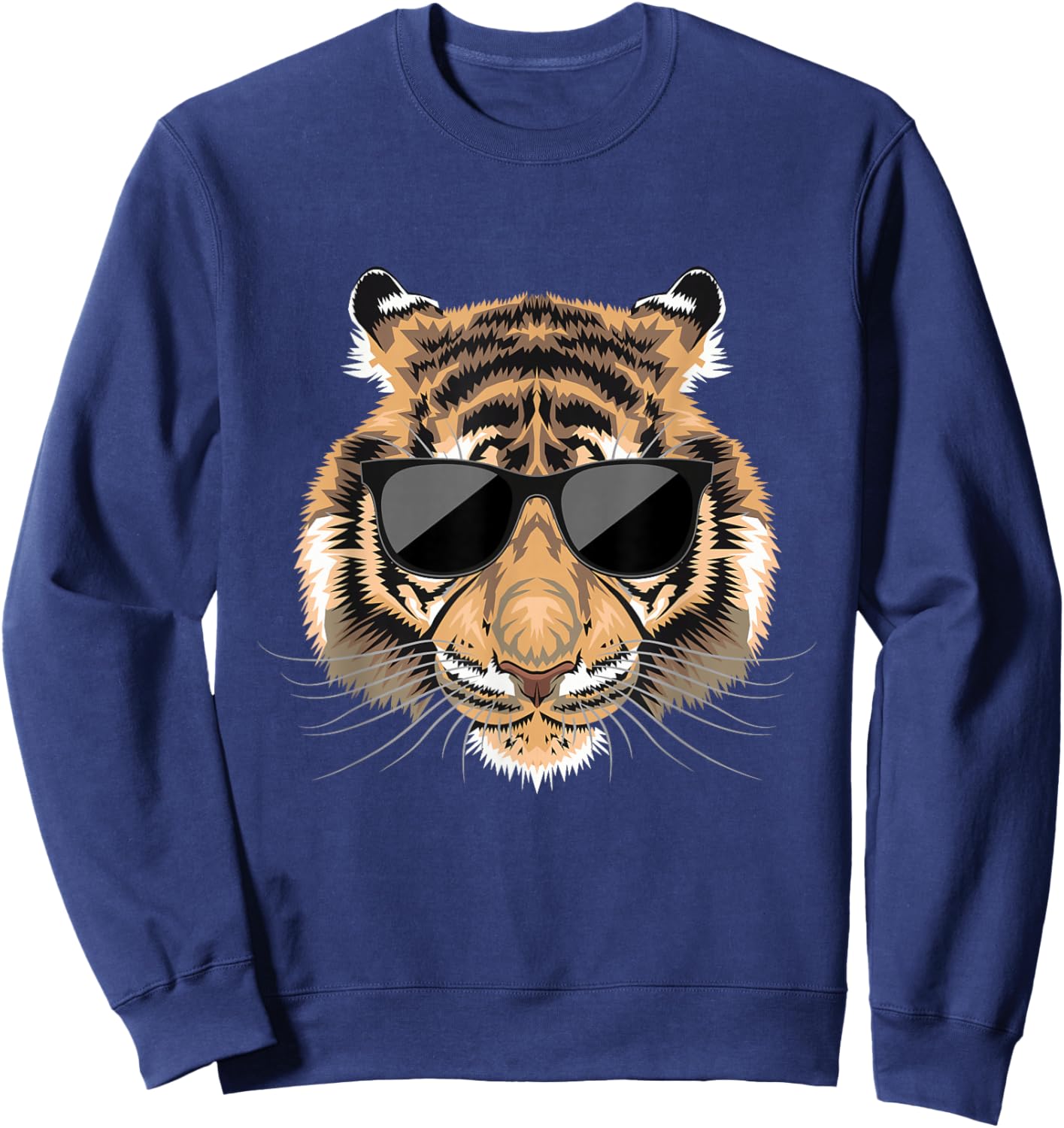 Tiger Sunglasses - Zoologist Zookeeper Safari Wildlife Lover Sweatshirt - Sweatshirt | Navy