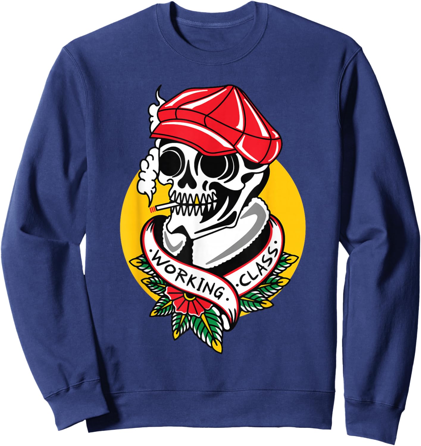 Working Class American Traditional Tattoo Old School Flash Sweatshirt - Sweatshirt | Navy