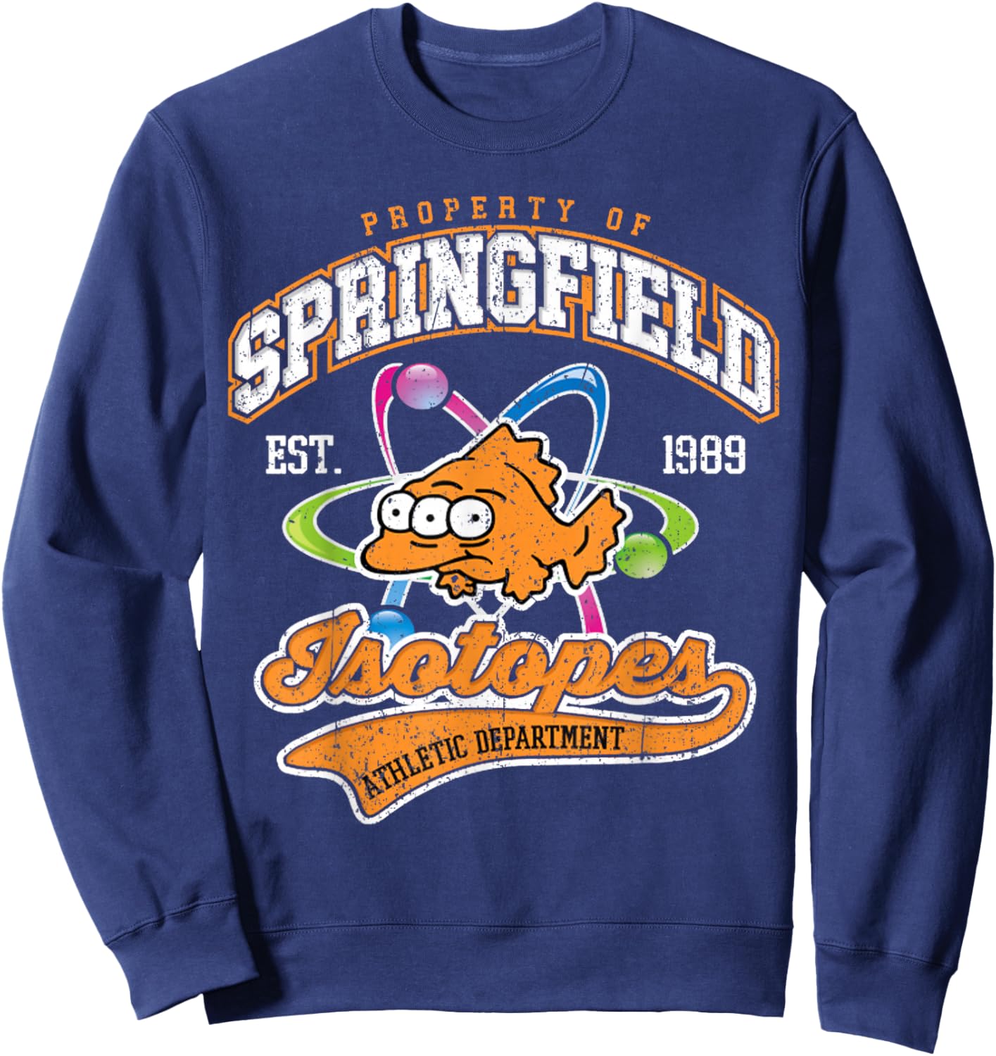 Vintage Property Of Springfield Isotopes Sweatshirt - Sweatshirt | Navy