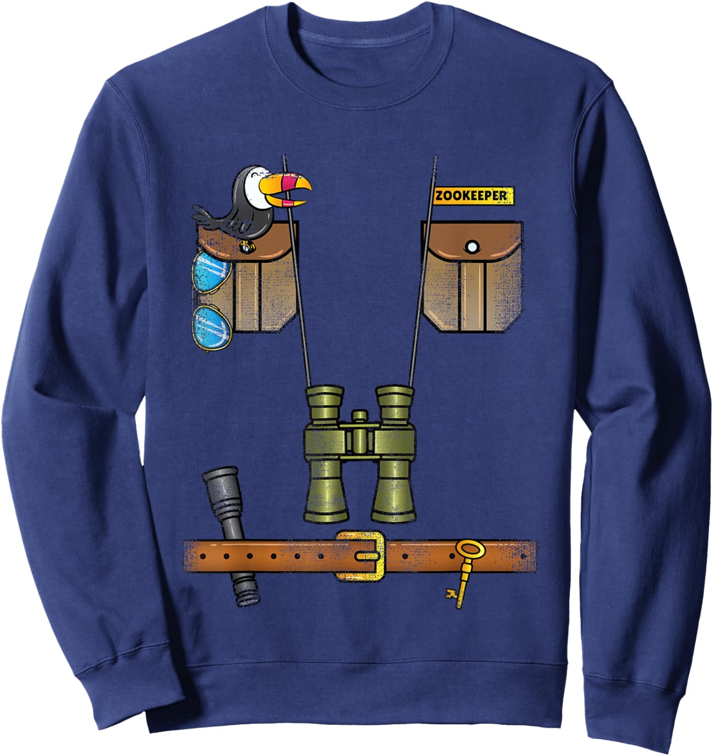 Safari Zookeeper Costume Halloween Sweatshirt - Sweatshirt | Navy