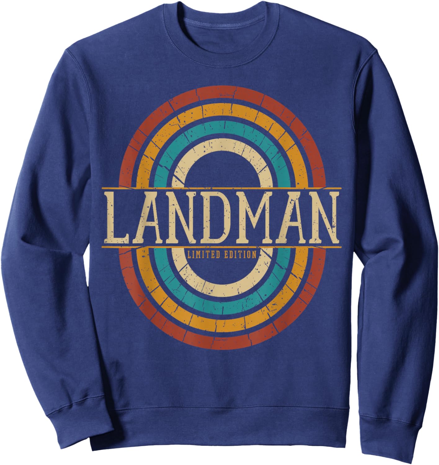 Landman Vintage Retro Black Adults Vintage Fashion Enthusiasts Sweatshirt - Sweatshirt | Navy