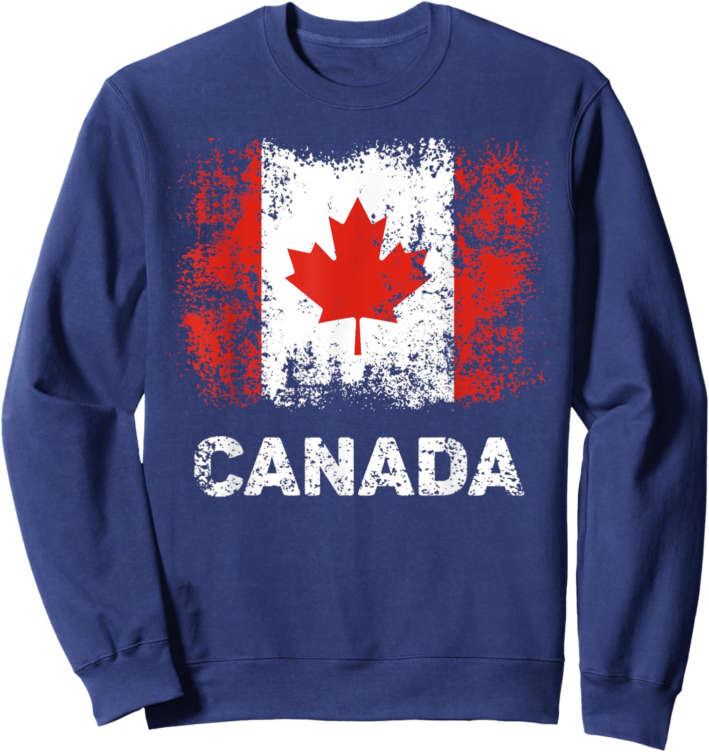 Canada Flag Shirt Maple Leaf Patriotic Canadian Flag Sweatshirt - Sweatshirt | Navy