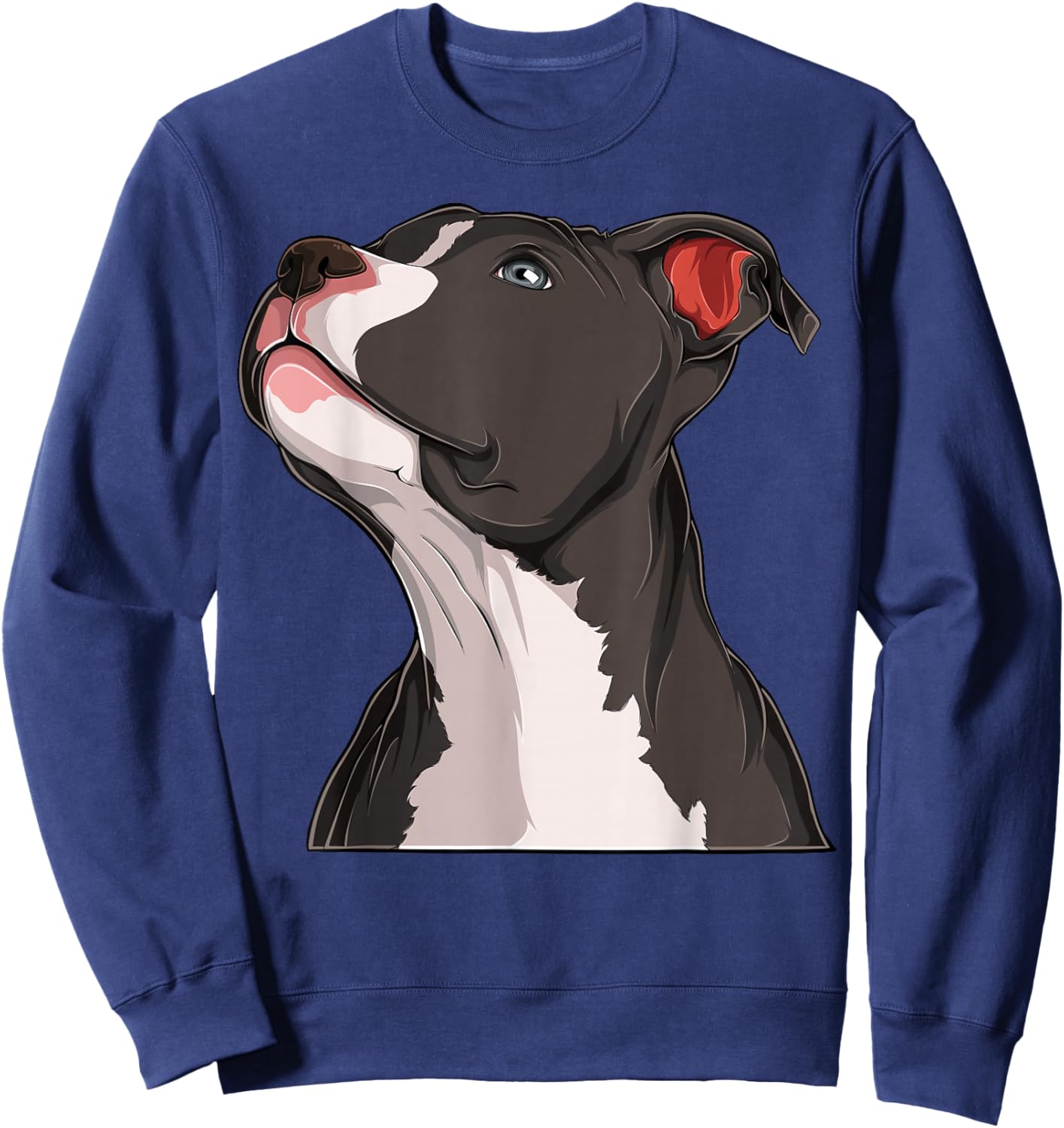 American Pit Bull Pitbull Terrier Dog Head Dog Canine Sweatshirt - Sweatshirt | Navy