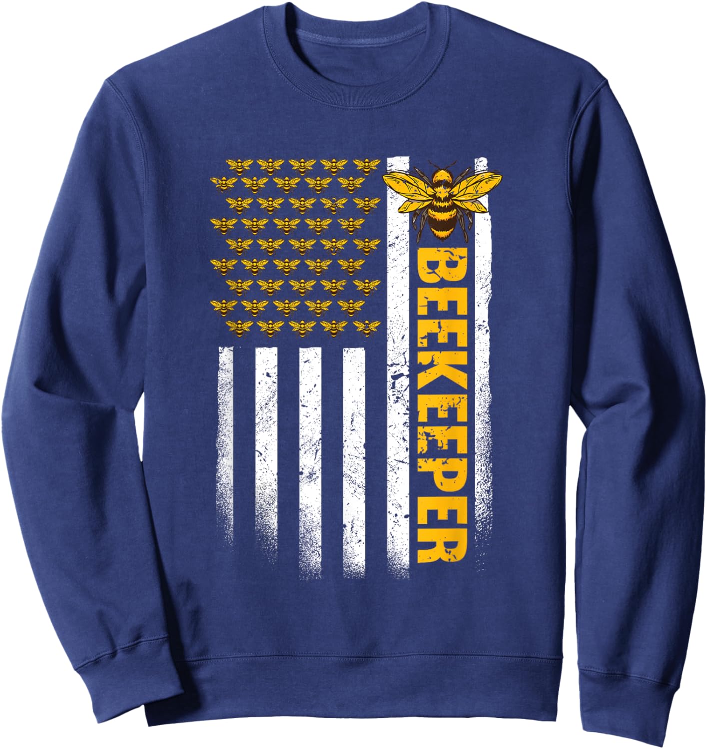 Beekeeper US Flag Beekeeping Sweatshirt - Sweatshirt | Navy