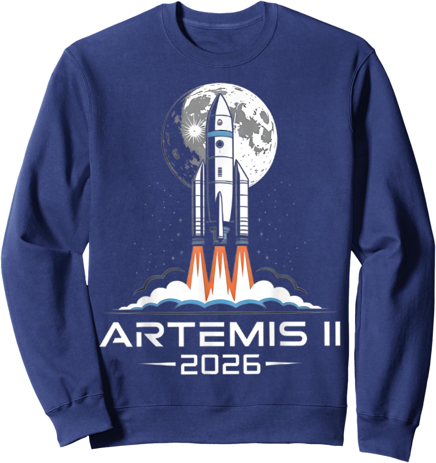 Artemis II Back to the Moon 2026 Sweatshirt - Sweatshirt | Navy
