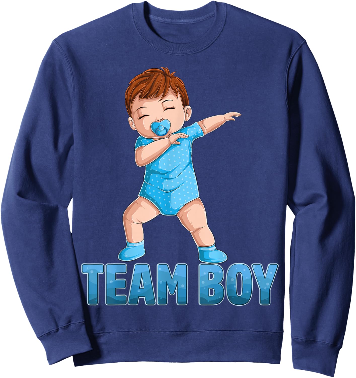 Gender Reveal Party Team Boy Baby Announcement Women Men Small Sweatshirt - Sweatshirt | Navy