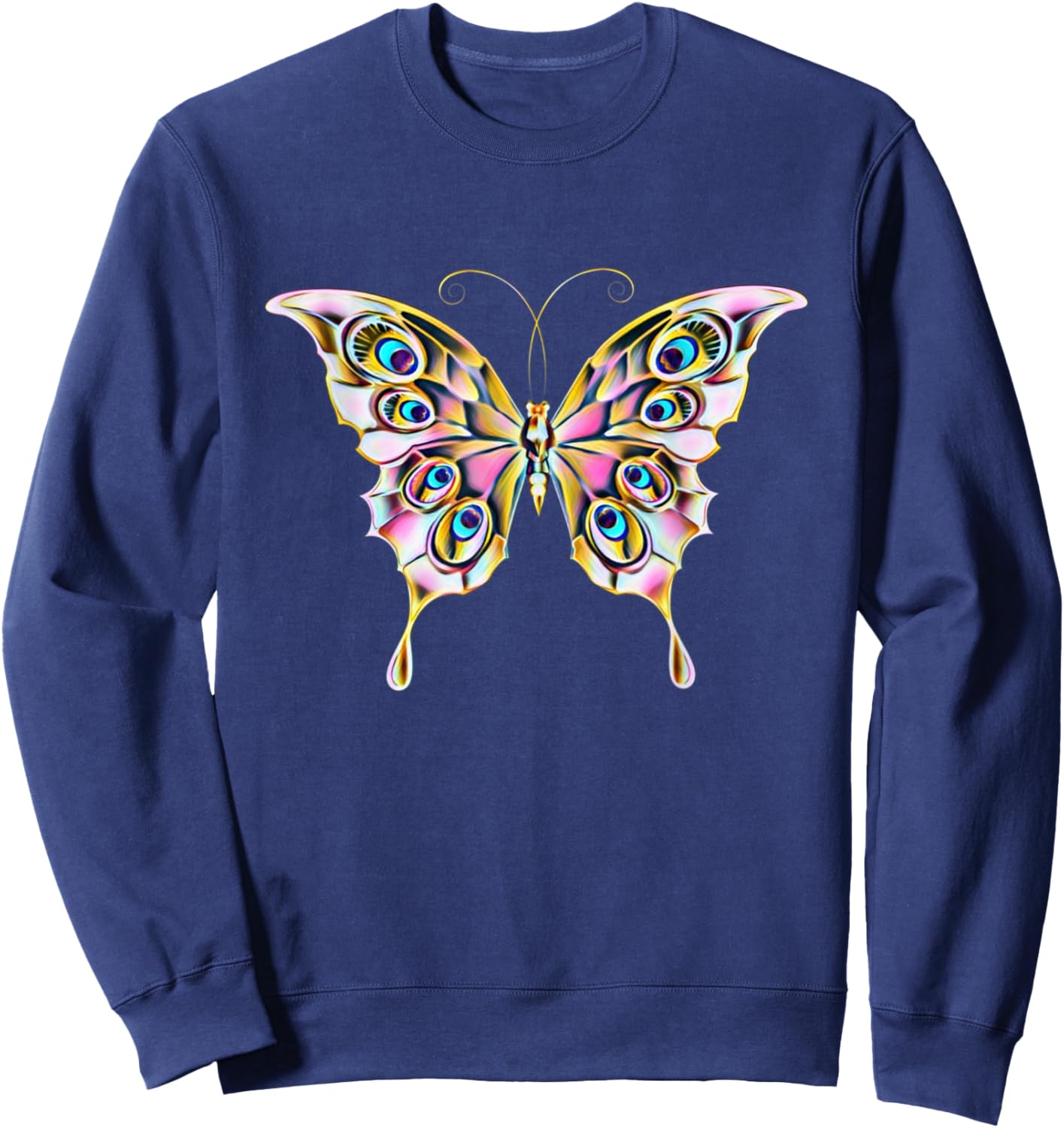 Butterfly Insect Sweatshirt - Sweatshirt | Navy
