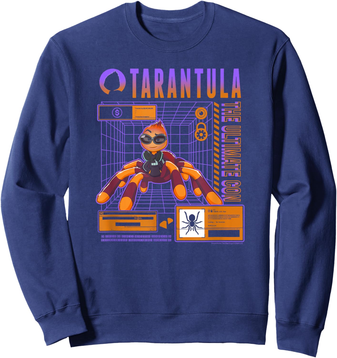 The Bad Guys Ms. Tarantula Tech Schematic Sweatshirt - Sweatshirt | Navy