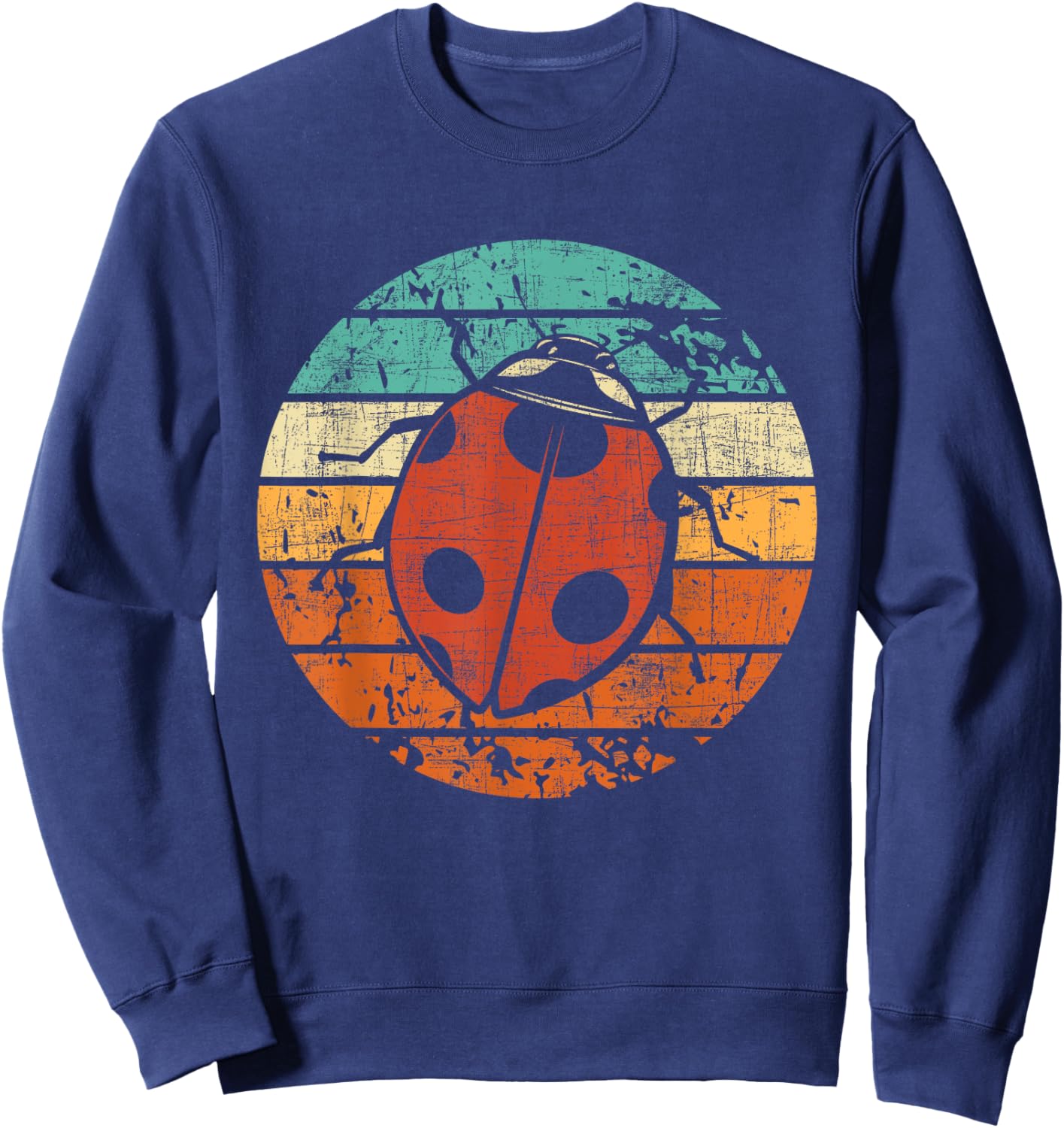 Retro Vintage Ladybug - Animal Insect Lover Ladybird Beetle Sweatshirt - Sweatshirt | Navy