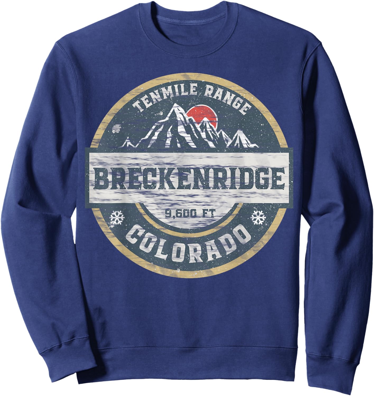 Breckenridge Colorado Tenmile Range Rocky Mountains Skiing Sweatshirt - Sweatshirt | Navy