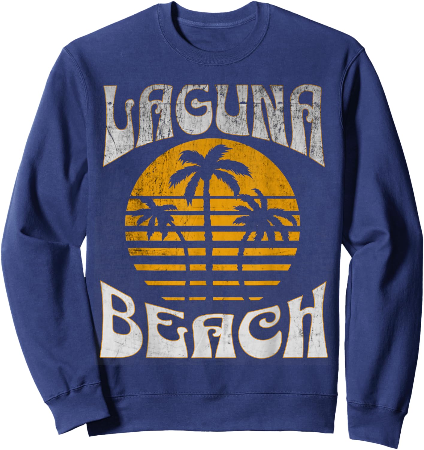 Laguna California Beach Summer Vacation Vintage Men Women Kids Sweatshirt - Sweatshirt | Navy