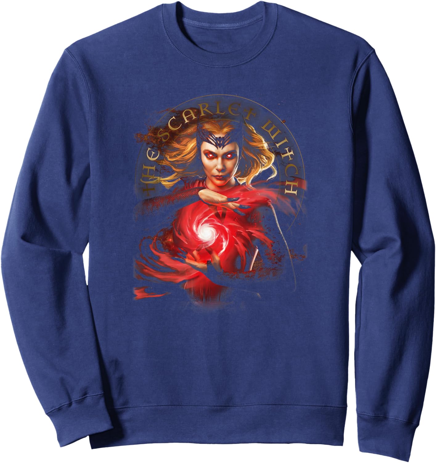 Marvel Doctor Strange 2 The Scarlet Witch Glowing Eyes Sweatshirt - Sweatshirt | Navy