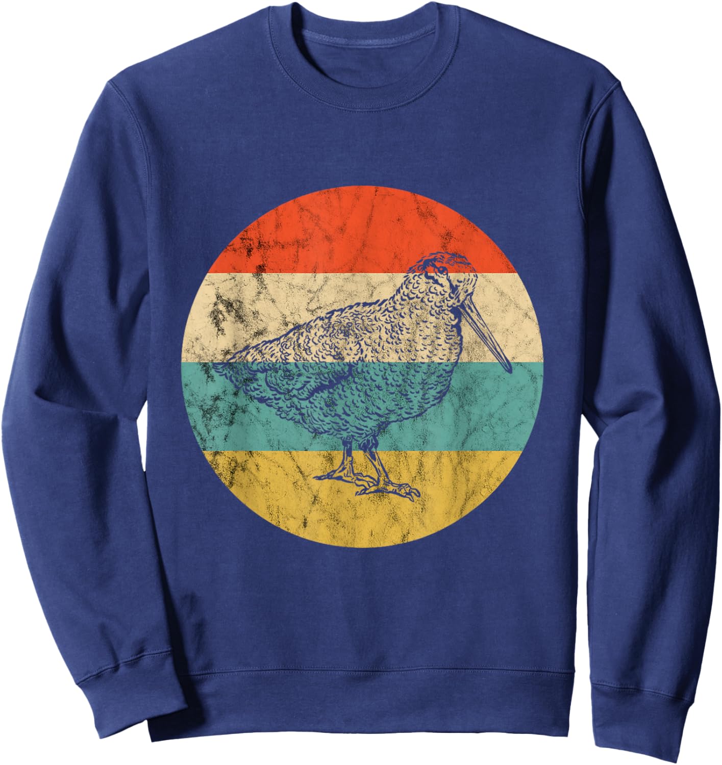 Woodcock Retro Vintage Timberdoodle Woodcock Lover Bogsucker Sweatshirt - Sweatshirt | Navy