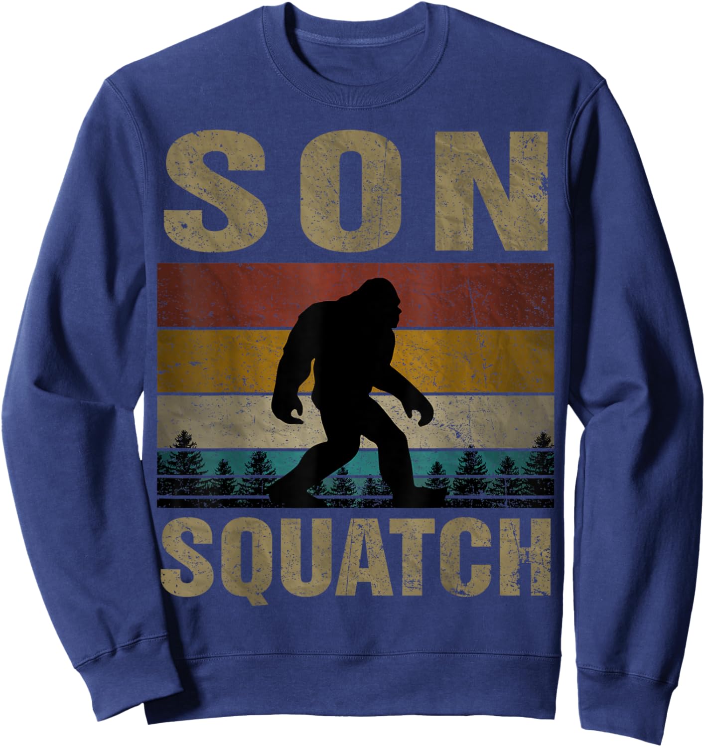 Son Squatch Bigfoot Son Sasquatch Yeti Family Matching Sweatshirt - Sweatshirt | Navy