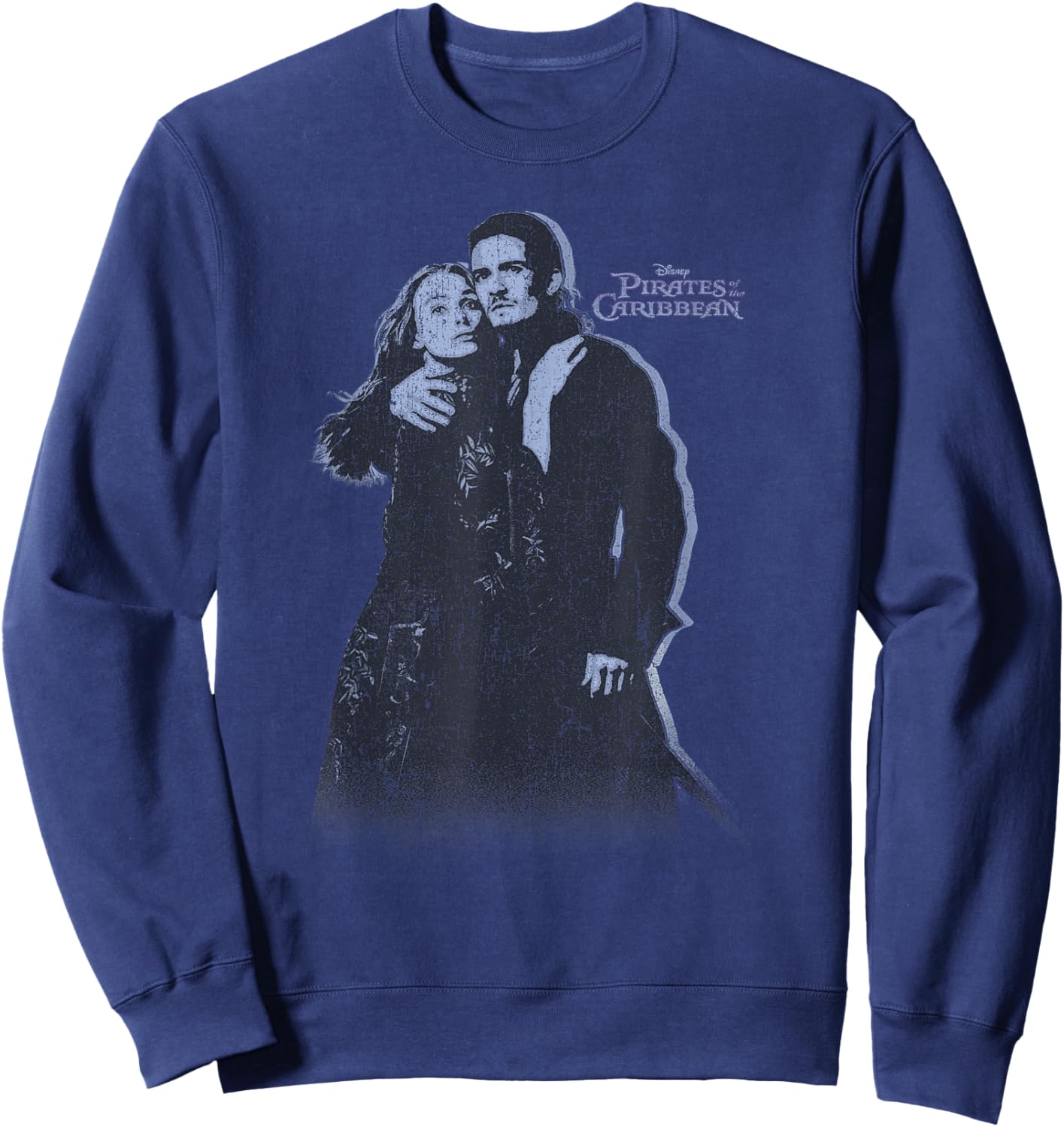 Disney Pirates of the Caribbean Will and Elizabeth Poster Sweatshirt - Sweatshirt | Navy