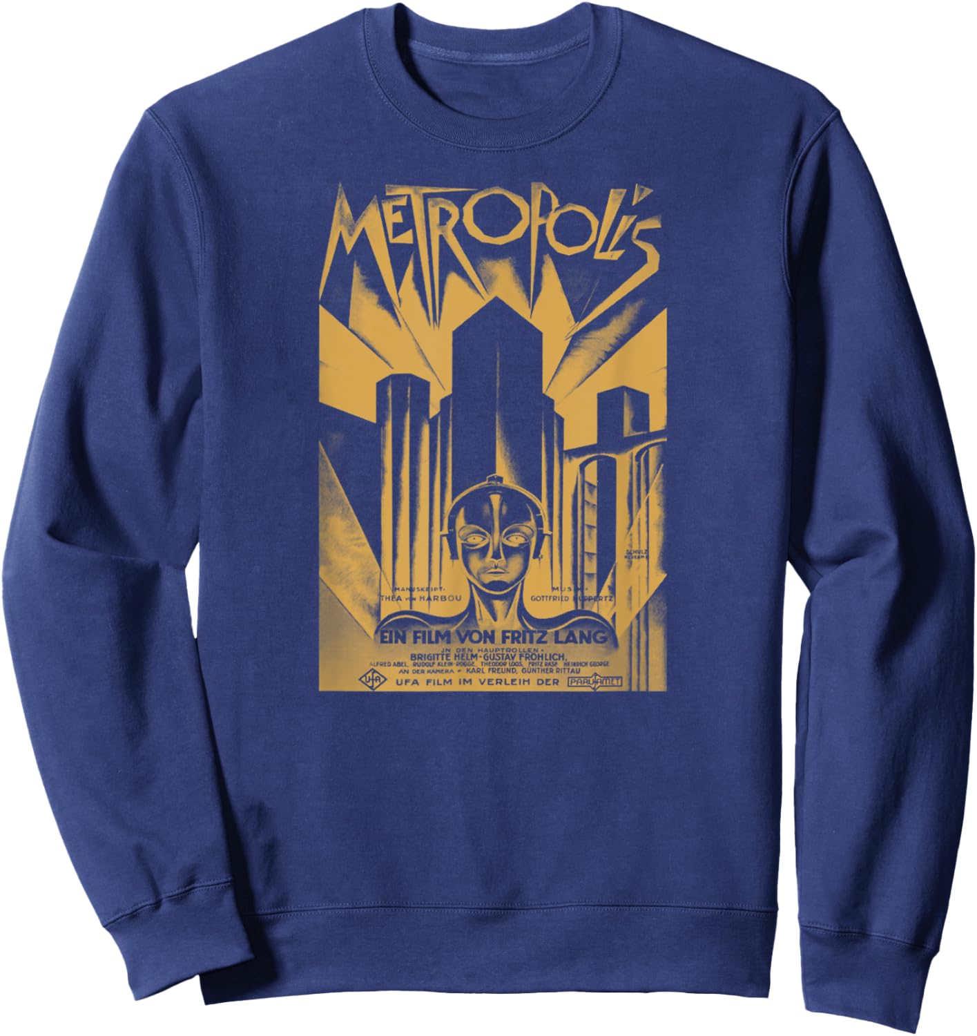 METROPOLIS (Halftone, high detail print) Sweatshirt - Sweatshirt | Navy