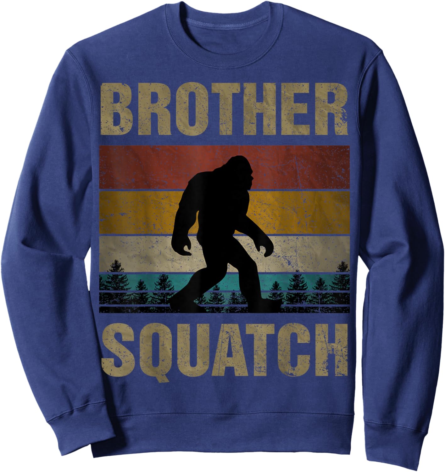 Brother Squatch Bigfoot Brother Sasquatch Yeti Family Sweatshirt - Sweatshirt | Navy