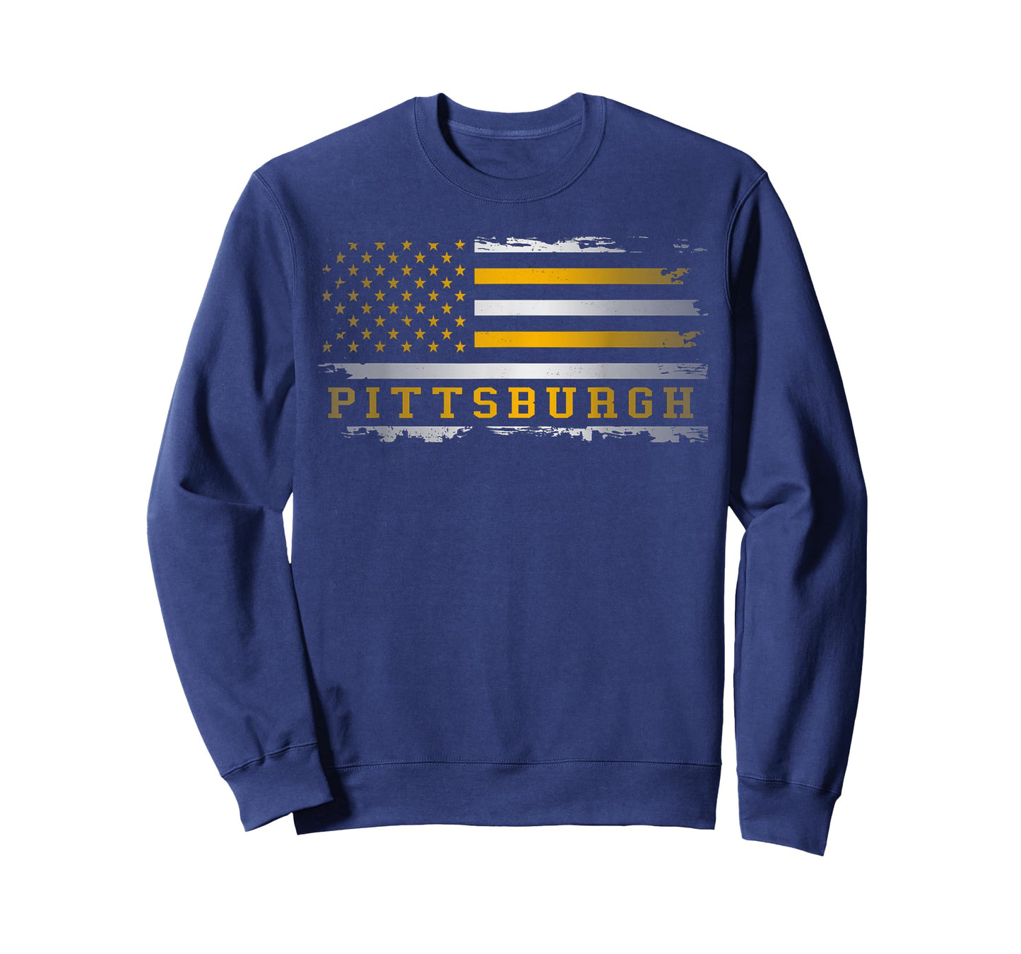 Pittsburgh Steel City Pride Flag Patriotic Retro for Yinzer T-Shirt