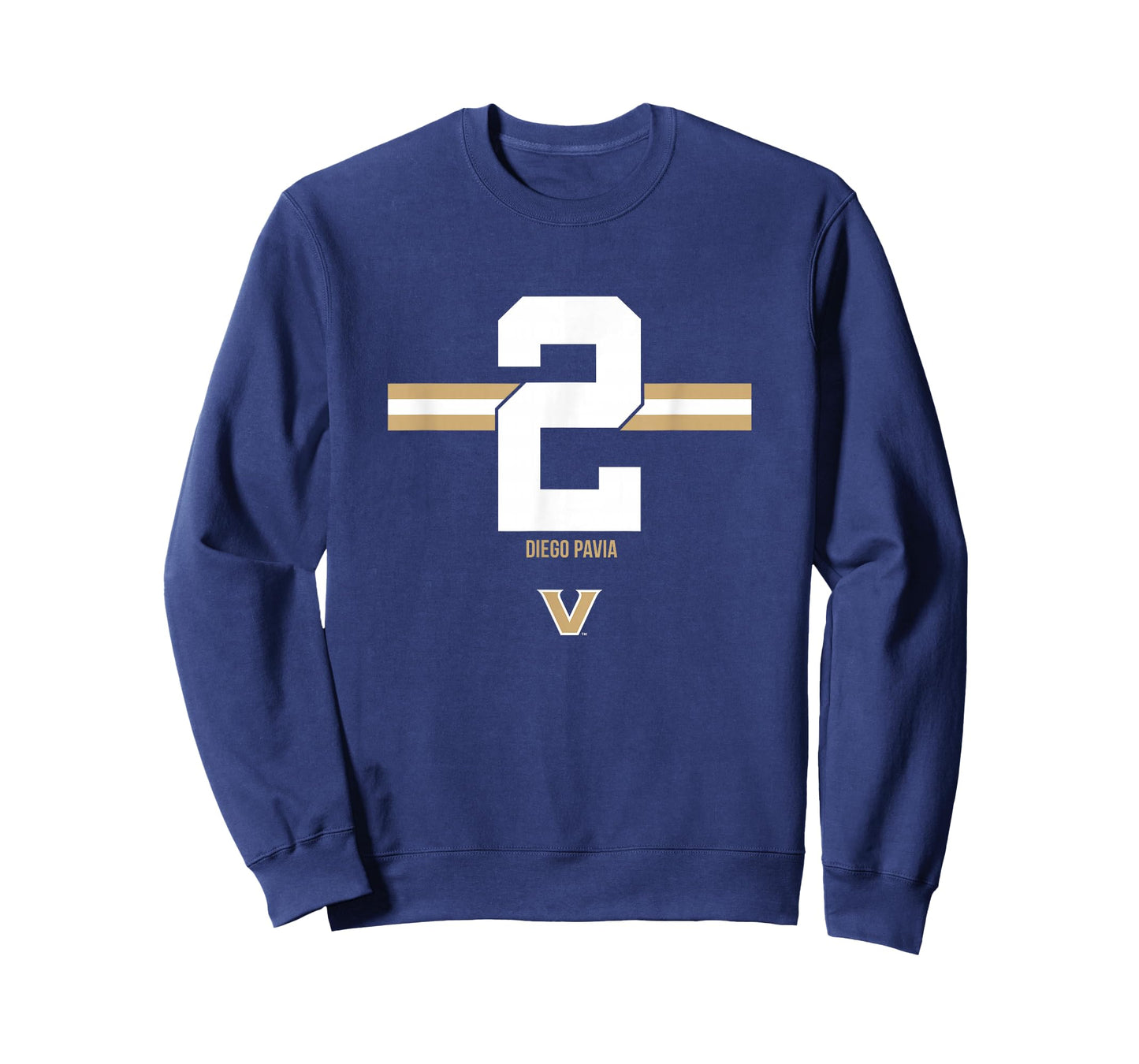 Vanderbilt Football: Diego Pavia 2 Stripe T-Shirt